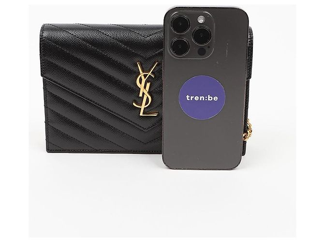 Autre Marque Borsa a tracolla a busta con catena nera - vista 9