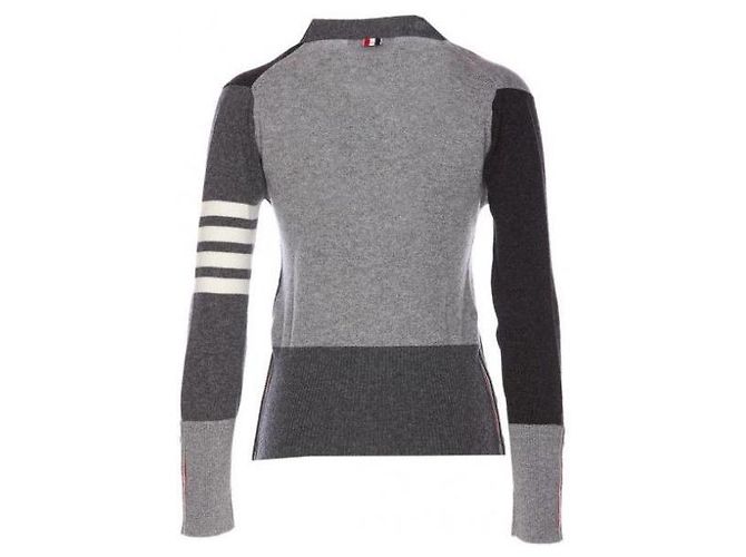 Thom Browne Rebeca de cashmere con cuello en V - vista 5