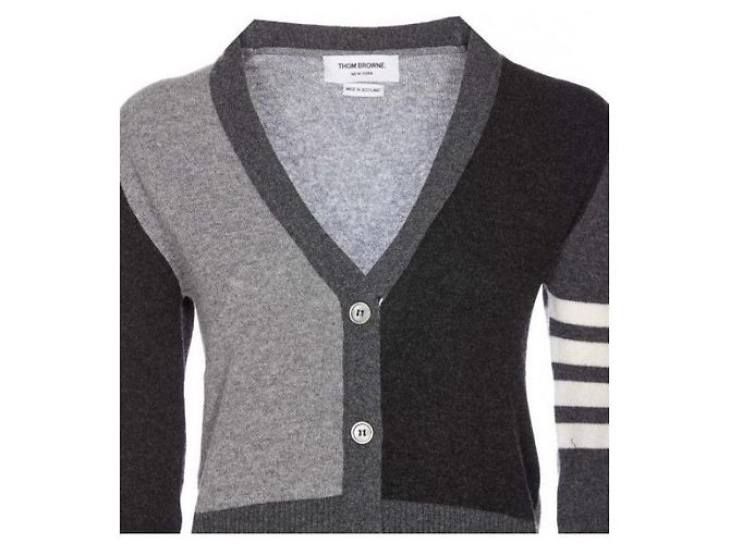 Thom Browne Rebeca de cashmere con cuello en V - vista 7