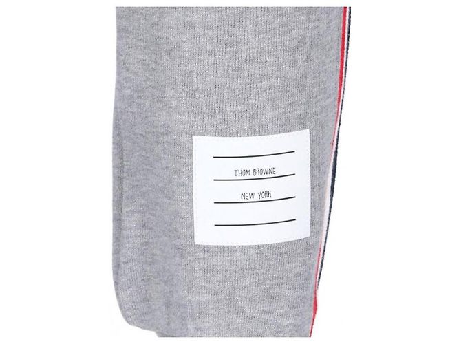 Thom Browne Calças de jogging Classic Loopback com riscas - vista 8