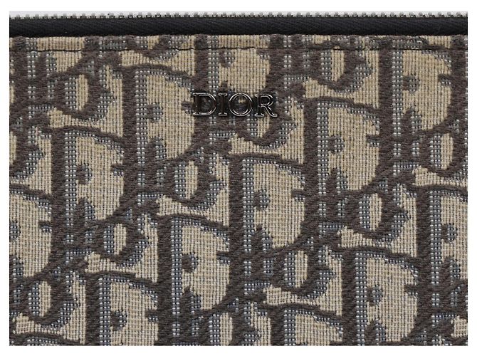 Dior Pouch Oblique Beige Black - vista 3
