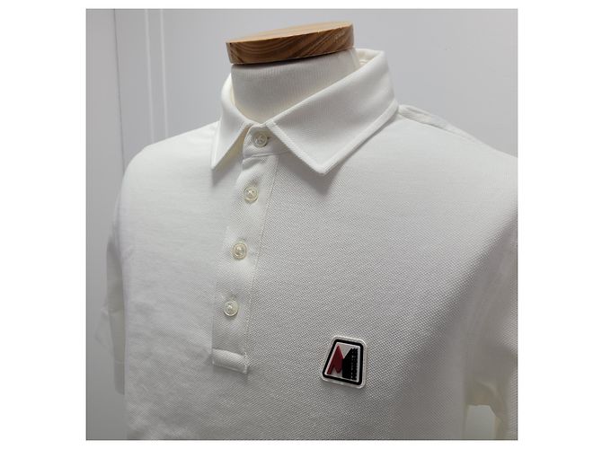 Moncler Malia Polohemd aus Baumwolle mit Logo Creme - Ansicht 11