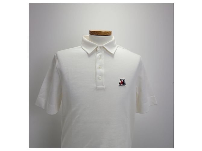 Moncler Malia Polohemd aus Baumwolle mit Logo Creme - Ansicht 8