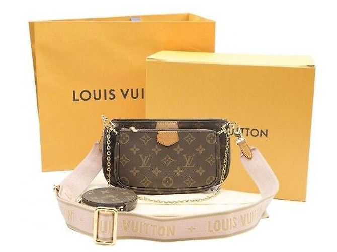 Louis Vuitton Borsa a tracolla Multi Pochette Accessories in Monogram Canvas Pink - vista 2