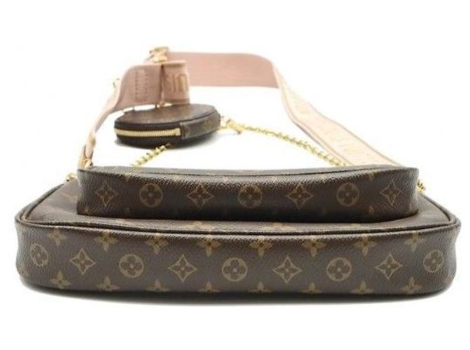 Louis Vuitton Borsa a tracolla Multi Pochette Accessories in Monogram Canvas Pink - vista 5