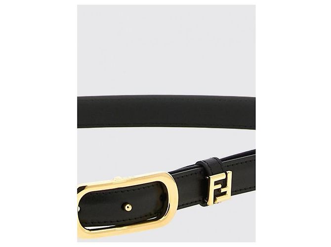 Fendi Gürtel aus schwarzem Leder - Ansicht 5