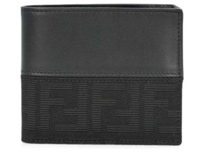 Fendi Jacquard Leather Bifold Wallet - view 4