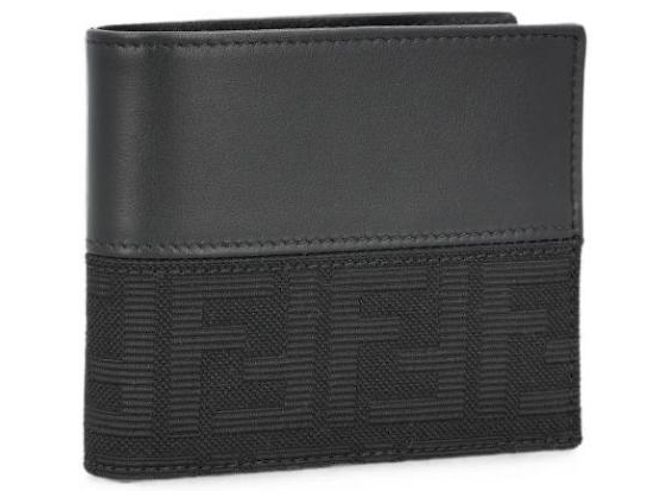 Fendi Jacquard Leather Bifold Wallet - view 5
