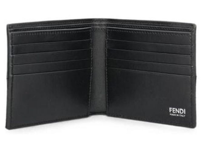 Fendi Jacquard Leather Bifold Wallet - view 6