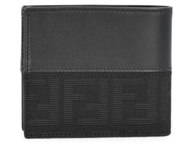 Fendi Jacquard Leather Bifold Wallet - view 7