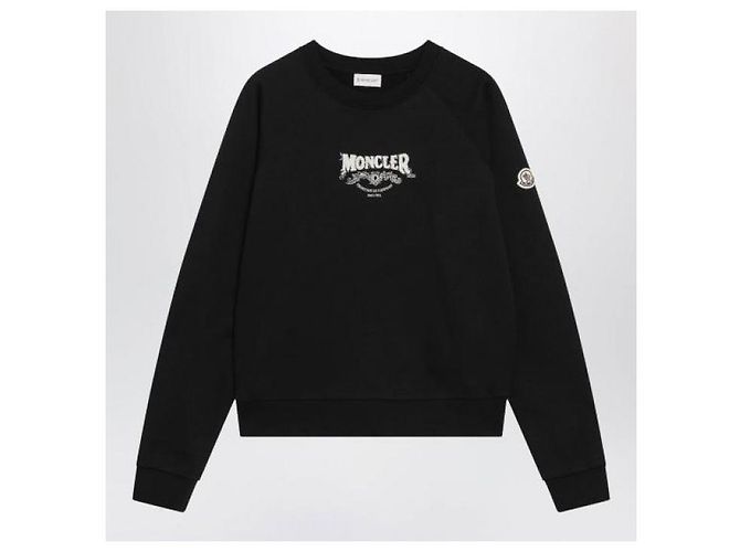 Moncler Baumwoll-Sweatshirt Schwarz - Ansicht 4