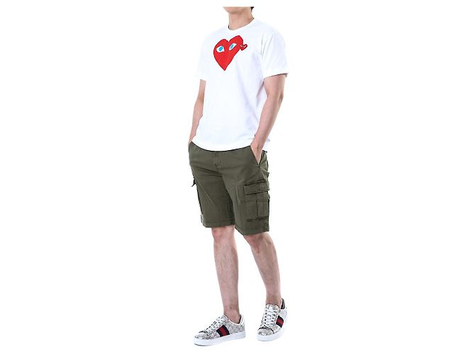 Comme Des Garcons T-Shirt mit Herz-Print Weiß AX - Ansicht 11