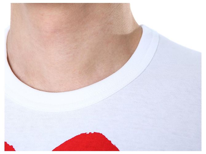 Comme Des Garcons T-Shirt mit Herz-Print Weiß AX - Ansicht 20