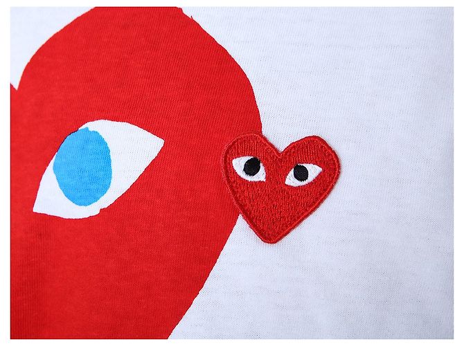 Comme Des Garcons T-Shirt mit Herz-Print Weiß AX - Ansicht 21