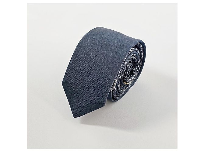Hermès Cravatta da uomo Double Mileon Maillon in seta Grigio - vista 9