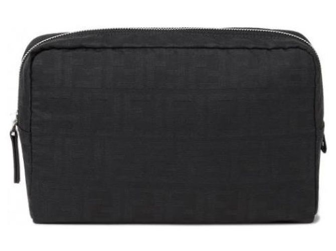 Fendi Medium Toiletry Case Black Polyester - view 4