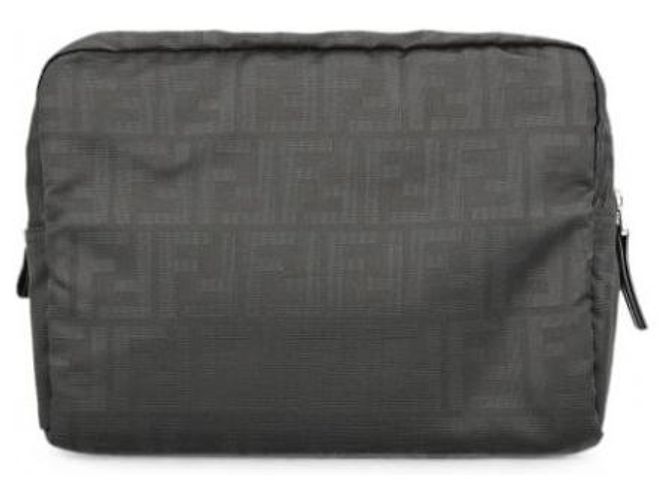 Fendi Medium Toiletry Case Black Polyester - view 7
