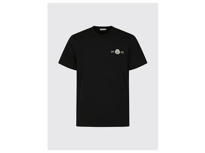 Moncler Logo Baumwoll-T-Shirt Schwarz - Ansicht 4