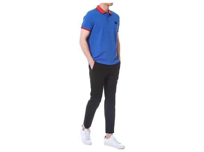 Moncler Farbblock-Polokragen mit Logo-Patch - Ansicht 11
