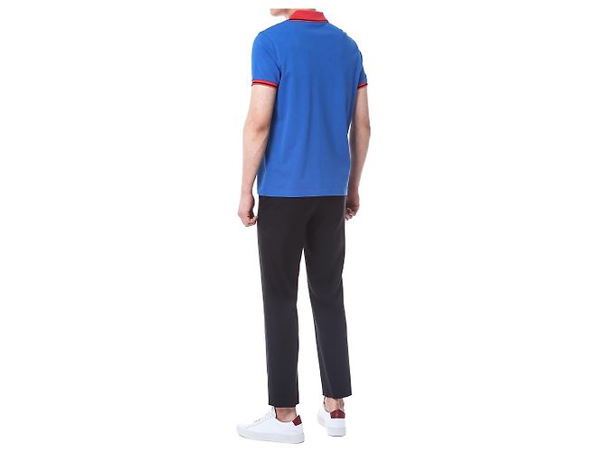 Moncler Farbblock-Polokragen mit Logo-Patch - Ansicht 12