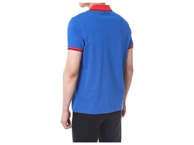 Moncler Farbblock-Polokragen mit Logo-Patch - Ansicht 13