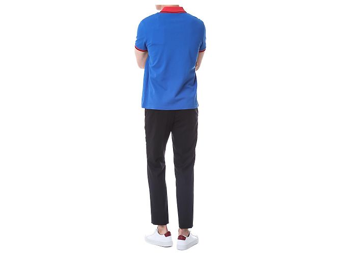 Moncler Farbblock-Polokragen mit Logo-Patch - Ansicht 15