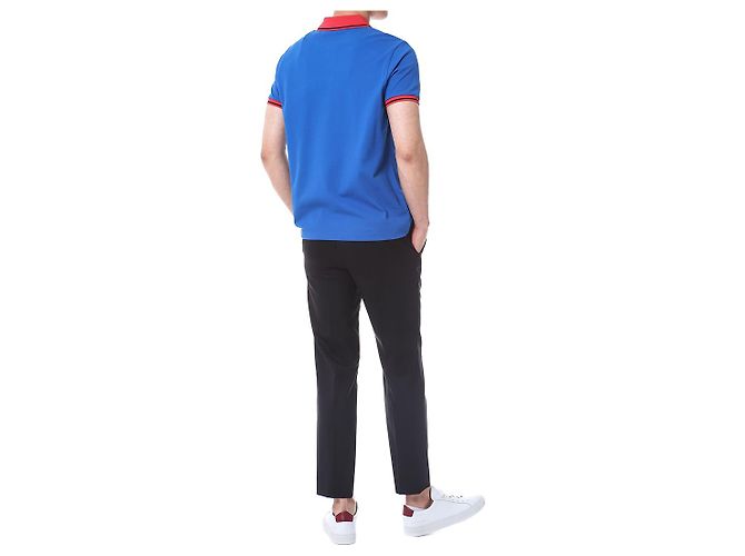 Moncler Farbblock-Polokragen mit Logo-Patch - Ansicht 16