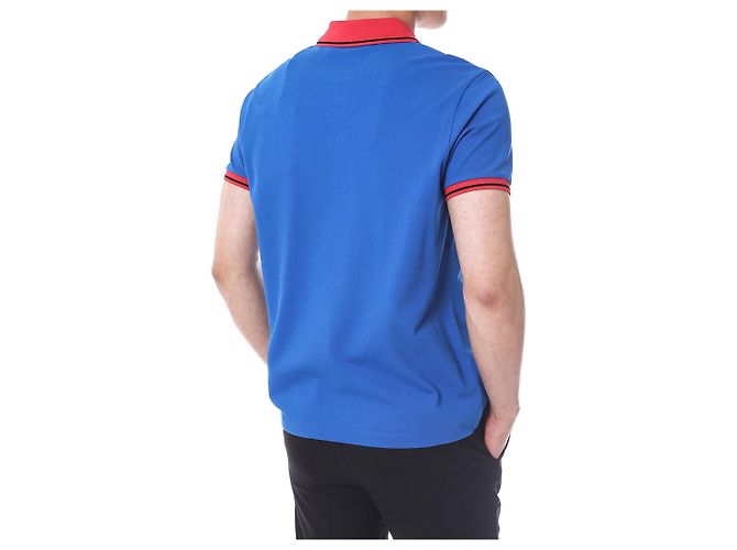 Moncler Farbblock-Polokragen mit Logo-Patch - Ansicht 17