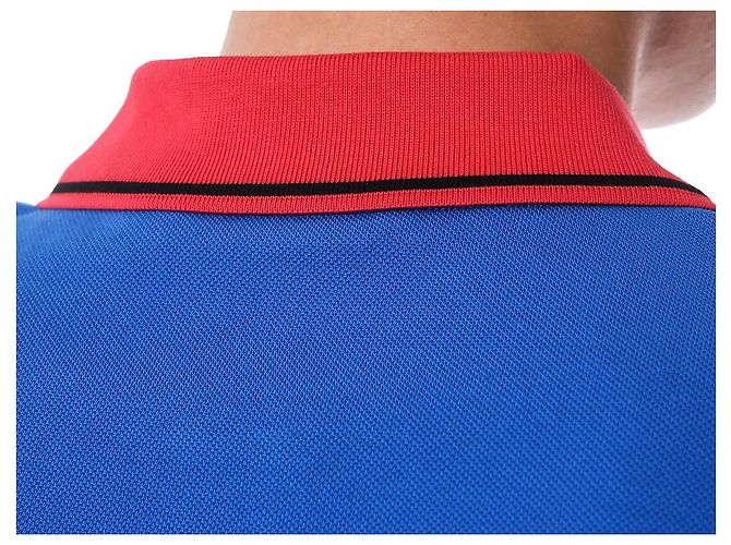 Moncler Farbblock-Polokragen mit Logo-Patch - Ansicht 24