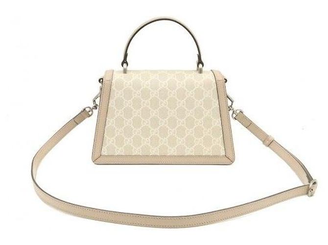 Gucci Borsa Dionysus Top Handle GG Beige White - vista 3