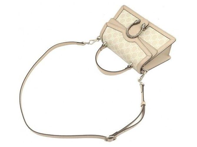 Gucci Borsa Dionysus Top Handle GG Beige White - vista 5