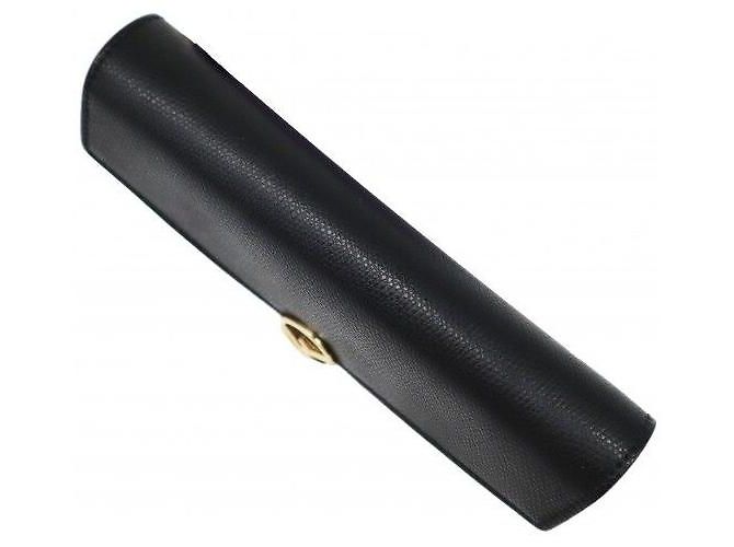 Fendi Portafoglio a catena WOC Continental in vitello nero e oro - vista 3