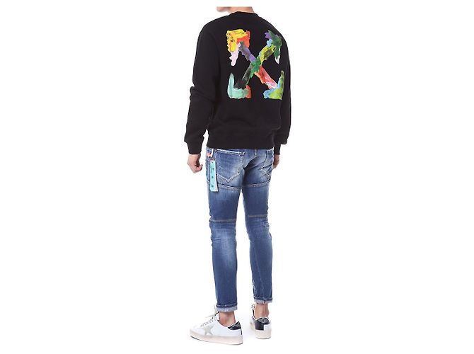 Off White Multicolor Painting Arrow Fleece Sweatshirt - Ansicht 11