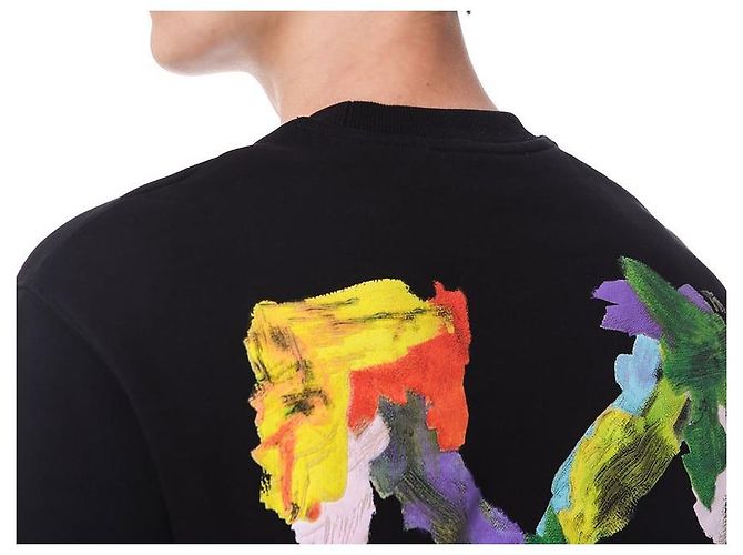 Off White Multicolor Painting Arrow Fleece Sweatshirt - Ansicht 12