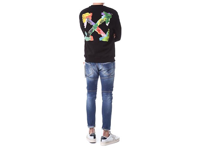 Off White Multicolor Painting Arrow Fleece Sweatshirt - Ansicht 13