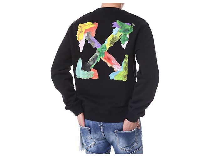 Off White Multicolor Painting Arrow Fleece Sweatshirt - Ansicht 16