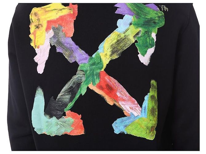 Off White Multicolor Painting Arrow Fleece Sweatshirt - Ansicht 22