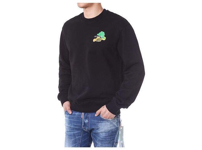 Off White Multicolor Painting Arrow Fleece Sweatshirt - Ansicht 6