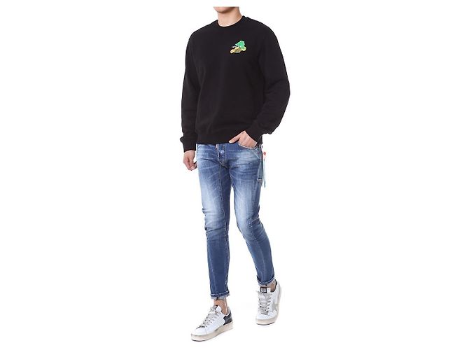 Off White Multicolor Painting Arrow Fleece Sweatshirt - Ansicht 7