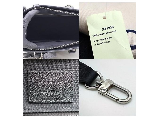 Louis Vuitton Banu MM Top Handle in pelle Epi nera - vista 7