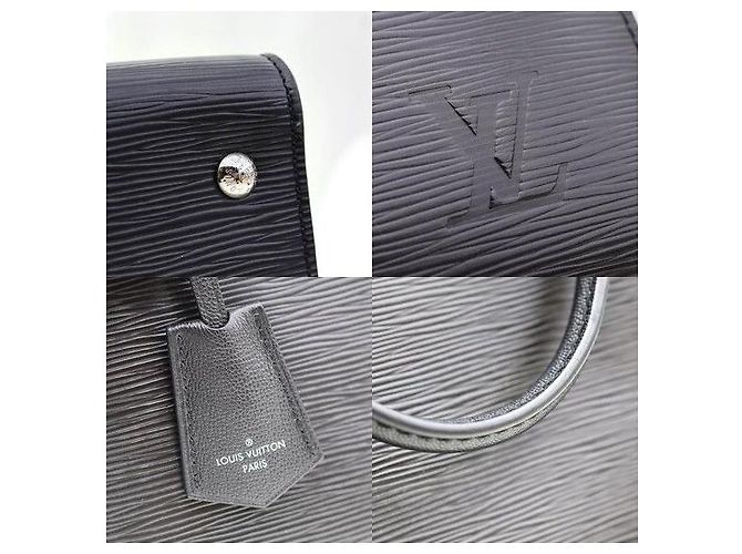 Louis Vuitton Banu MM Top Handle in pelle Epi nera - vista 8