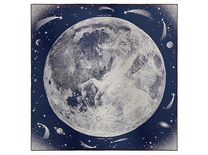 Hermès Seidenschal Clair de Lune - Ansicht 2