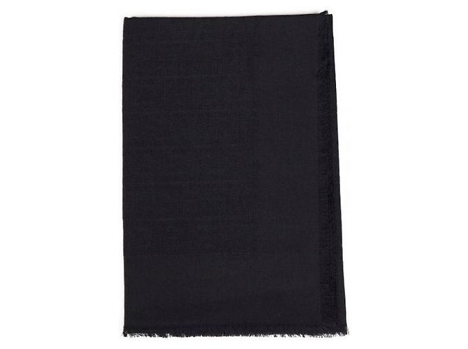 Sciarpa Fendi FF Nera Lana Seta Cashmere - vista 4