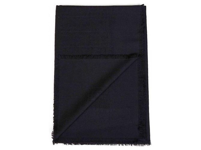 Sciarpa Fendi FF Nera Lana Seta Cashmere - vista 5