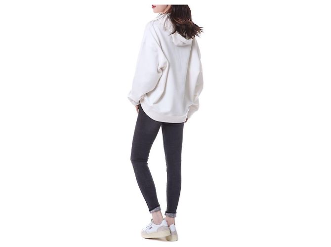 Jil Sander T-shirt com capuz para mulher com alça tecida com logo impresso - vista 11