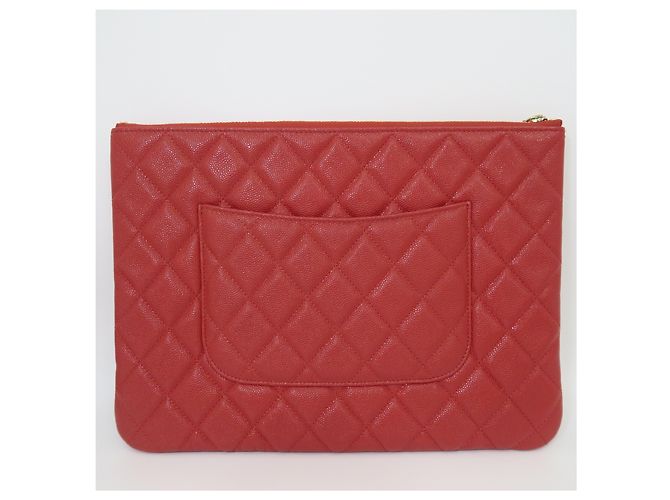 Chanel Serie Clutch New Medium Logo Caviar Gold - vista 6