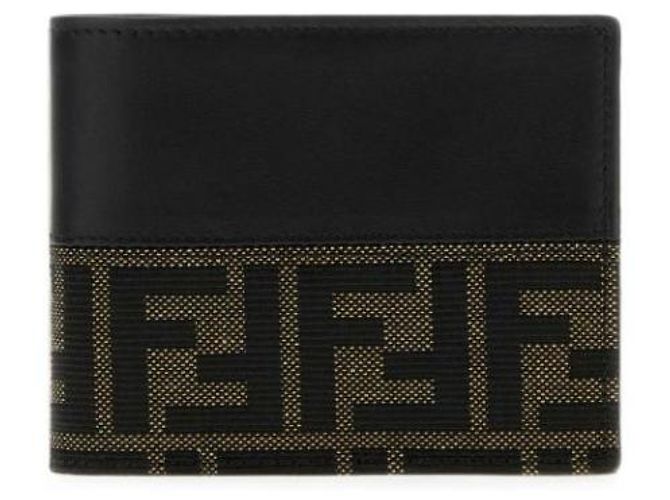 Fendi Jacquard Leather Bifold Wallet - view 4