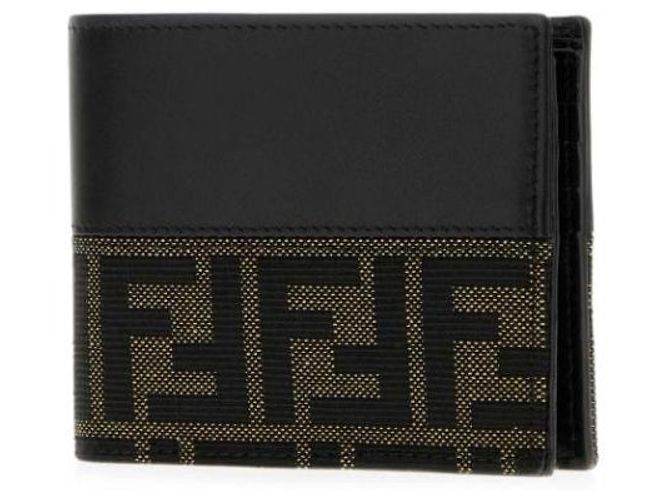 Fendi Jacquard Leather Bifold Wallet - view 6