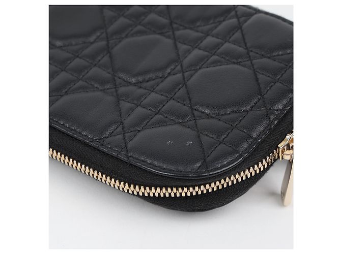 Dior Portacellulare in pelle d'agnello Cannage nera - vista 11