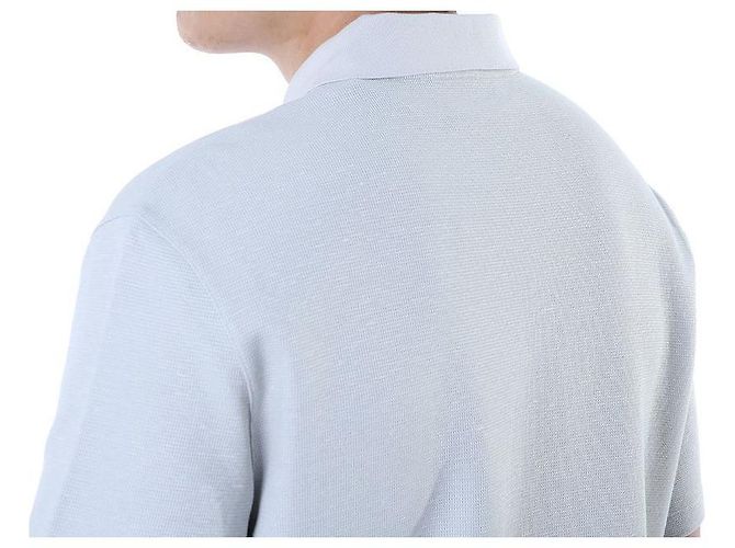 Thom Browne Polo in lino e cotone a tre strisce (Gray) - vista 21